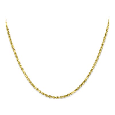 10K Yellow Gold 2mm Handmade Diamond-Cut Rope Chain – view 2