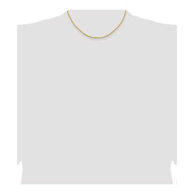 10K Yellow Gold 2mm Handmade Diamond-Cut Rope Chain – view 4