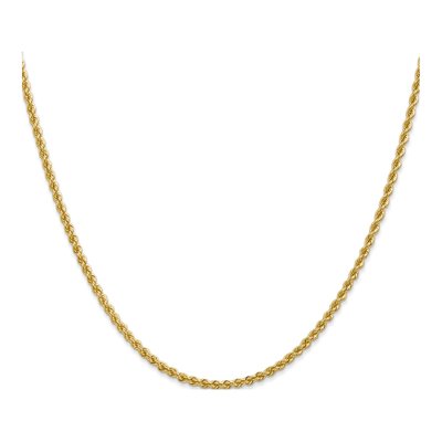 10K Yellow Gold 2.25mm Handmade Rope Chain – view 2