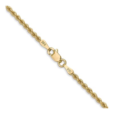 10K Yellow Gold 2.25mm Handmade Rope Chain – view 3