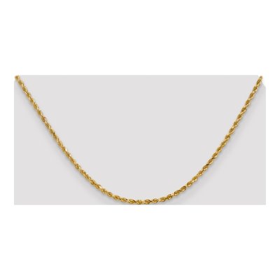 10K Yellow Gold 2.25mm Handmade Diamond-Cut Rope Chain – view 4