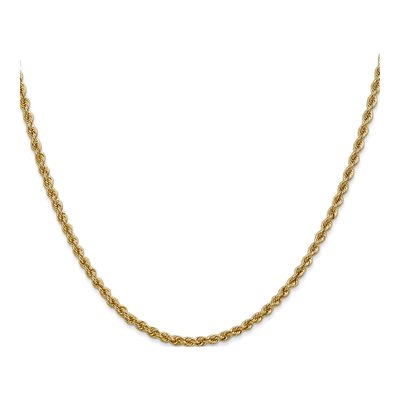 10K Yellow Gold 2.5mm Handmade Rope Chain – view 2