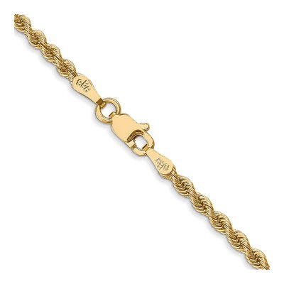 10K Yellow Gold 2.5mm Handmade Rope Chain – view 3