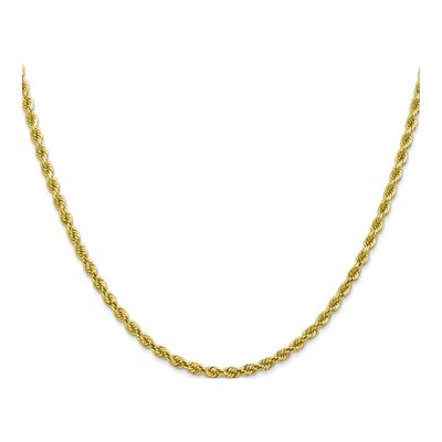 10K Yellow Gold 2.75mm Handmade Diamond-Cut Rope Chain – view 2