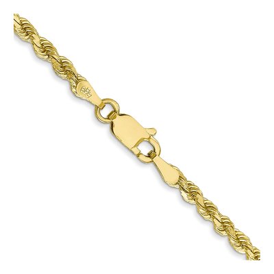 10K Yellow Gold 2.75mm Handmade Diamond-Cut Rope Chain – view 3