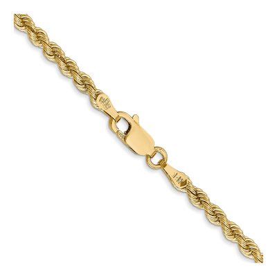 10K Yellow Gold 2.75mm Handmade Rope Chain – view 3