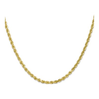 10K Yellow Gold 3mm Handmade Diamond-Cut Rope Chain – view 2