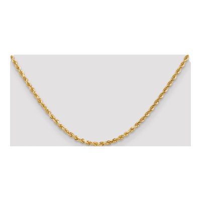 10K Yellow Gold 3mm Handmade Diamond-Cut Rope Chain – view 4