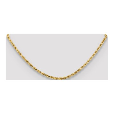 10K Yellow Gold 3.25mm Handmade Diamond-Cut Rope Chain – view 4