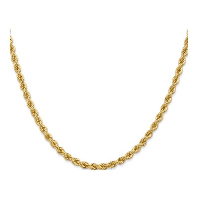 10K Yellow Gold 3.65mm Handmade Rope Chain – view 2