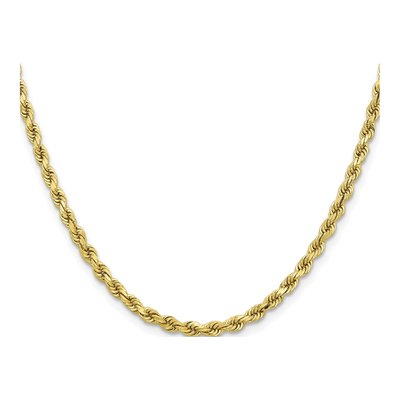 10K Yellow Gold 3.75mm Diamond-Cut Rope Chain – view 2