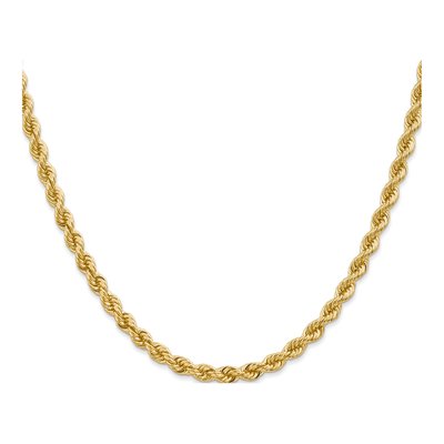 10K Yellow Gold 4mm Handmade Rope Chain – view 2