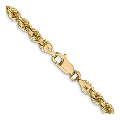 10K Yellow Gold 4mm Handmade Rope Chain – view 3