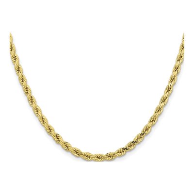 10K Yellow Gold 4.25mm Diamond-Cut Rope Chain – view 2
