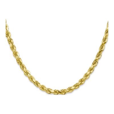 10K Yellow Gold 4.5mm Diamond-Cut Rope Chain – view 2