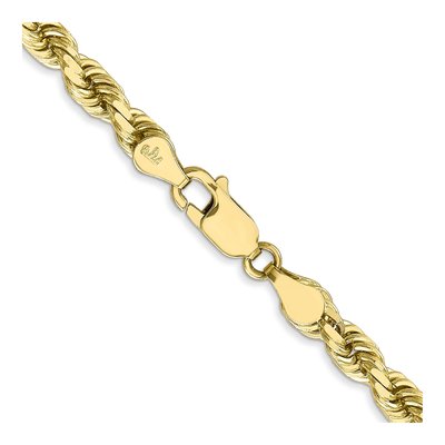 10K Yellow Gold 4.5mm Diamond-Cut Rope Chain – view 3