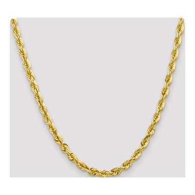 10K Yellow Gold 5.5mm Diamond-Cut Rope Chain – view 4