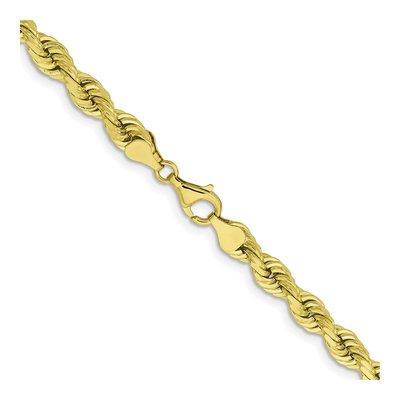 10K Yellow Gold 6.5mm Diamond-Cut Rope Chain – view 3