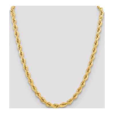 10K Yellow Gold 6.5mm Diamond-Cut Rope Chain – view 4