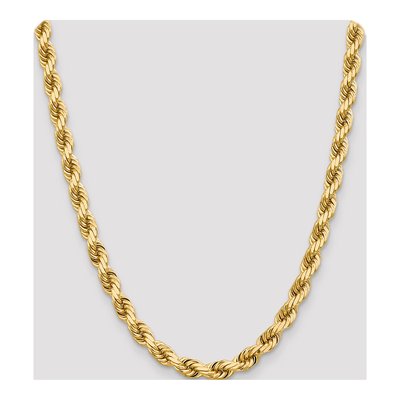 10K Yellow Gold 8mm Diamond-Cut Rope Chain – view 4