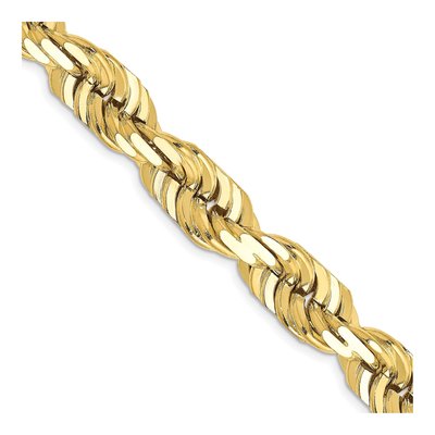 10K Yellow Gold 10mm Diamond-Cut Rope Chain