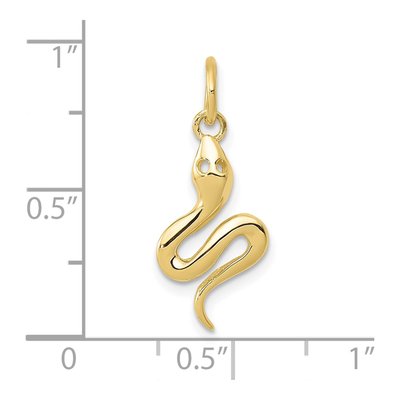 10K Yellow Gold Snake Pendant – view 4