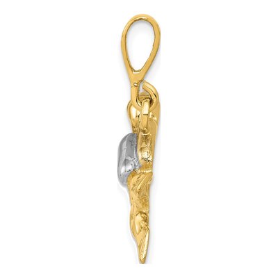 10K Yellow Gold Scuba Diver Pendant – view 3