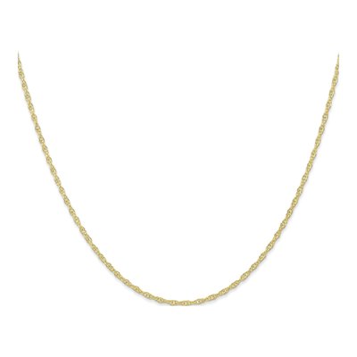 10K Yellow Gold 1.35mm Rope Cable Chain – view 2