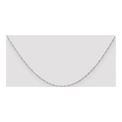 10K White Gold 1mm Singapore Chain – view 4