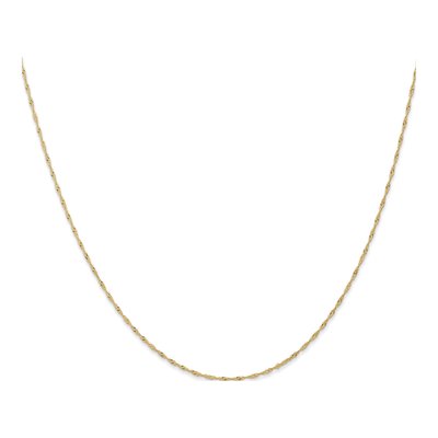 10K Yellow Gold 1mm Singapore Chain – view 2