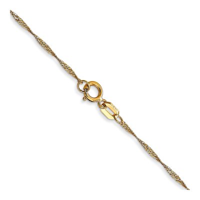 10K Yellow Gold 1mm Singapore Chain – view 3