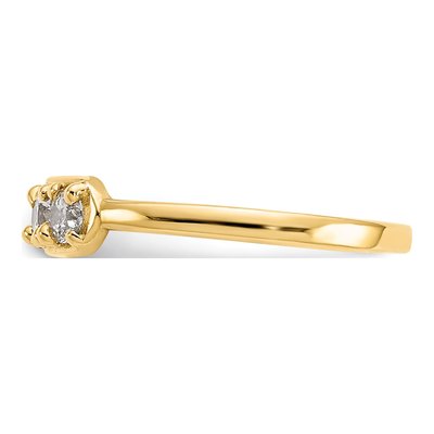 10K Yellow Gold 4-Stone CZ Toe Ring – view 3