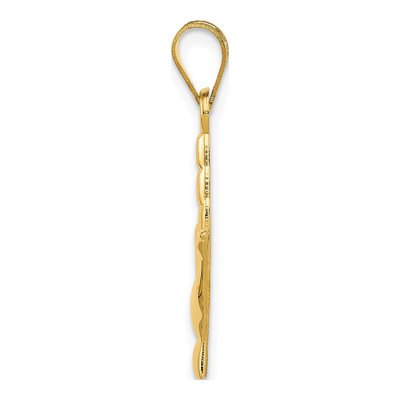 10K Yellow Gold I Love You Sign Language Charm – view 3