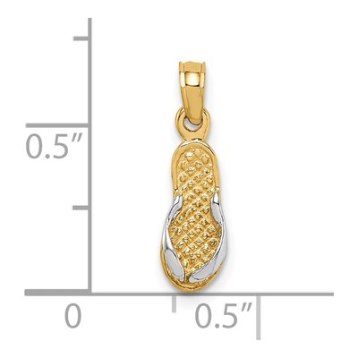 10K Yellow Gold Flip-Flop Pendant – view 4
