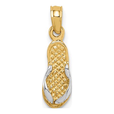 10K Yellow Gold Flip-Flop Pendant
