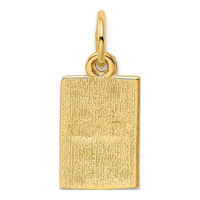 10K Yellow Gold Ace of Spades Card Charm – view 5