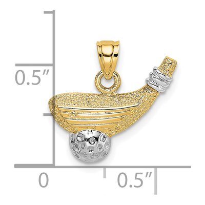 10K Yellow Gold Golf Club Ball Charm – view 4