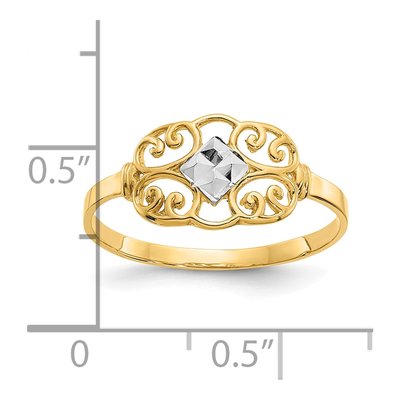 10K Yellow Gold Filigree Ring – view 4