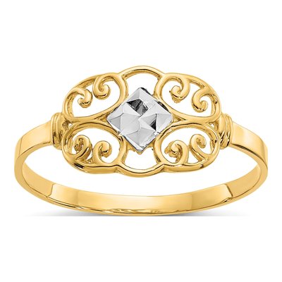 10K Yellow Gold Filigree Ring