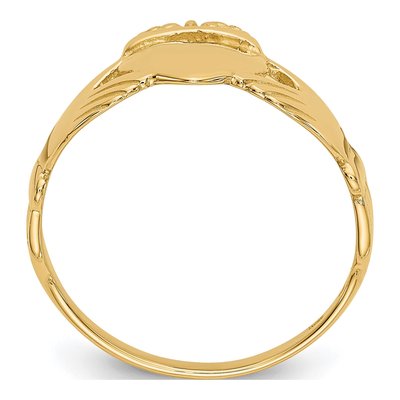 10K Yellow Gold Claddagh Ring – view 3