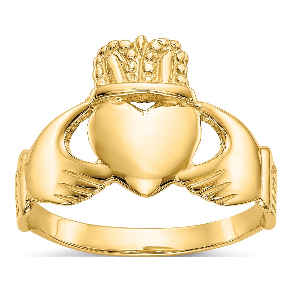 10K Yellow Gold Claddagh Ring for Women