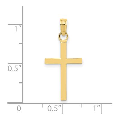 10K Yellow Gold 3-D Latin Cross Pendant – view 5