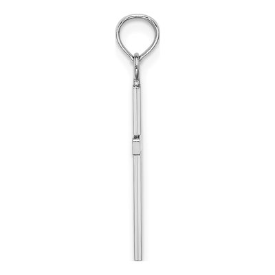 10K White Gold 3-D Latin Cross Pendant – view 3