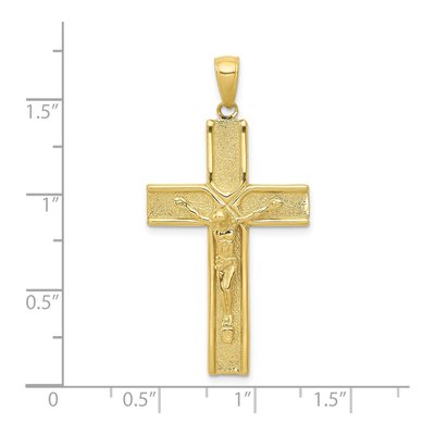 10K Yellow Gold Crucifix Pendant – view 4