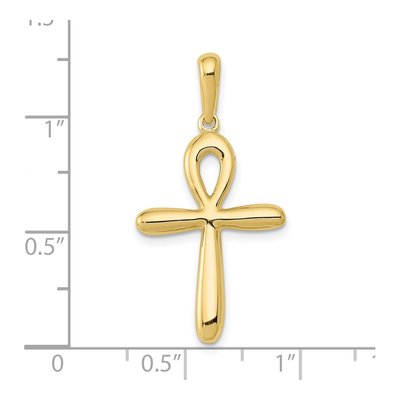 10K Yellow Gold Ankh Cross Pendant – view 4