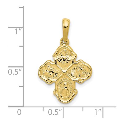 10K Yellow Gold Four Way Medal Pendant – view 4
