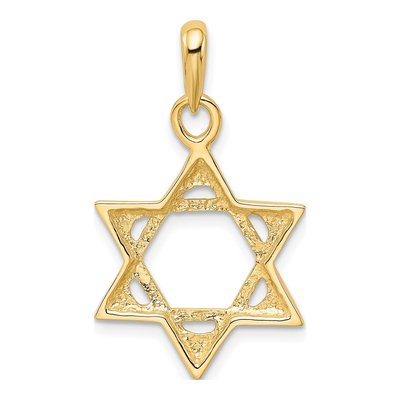 10K Yellow Gold Star of David Pendant – view 5