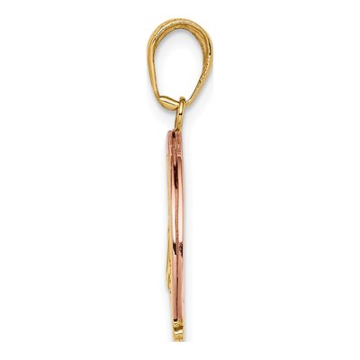10K Two-Tone Gold Rainbow Follow Your Dreams Pendant – view 3