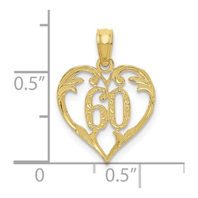 10K Yellow Gold Heart Pendant – view 4