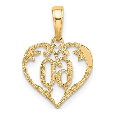 10K Yellow Gold Heart Pendant – view 5